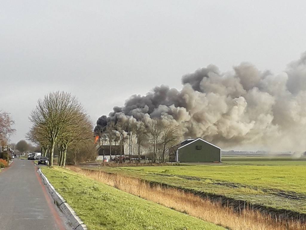 Brand in boerderij Westhoek