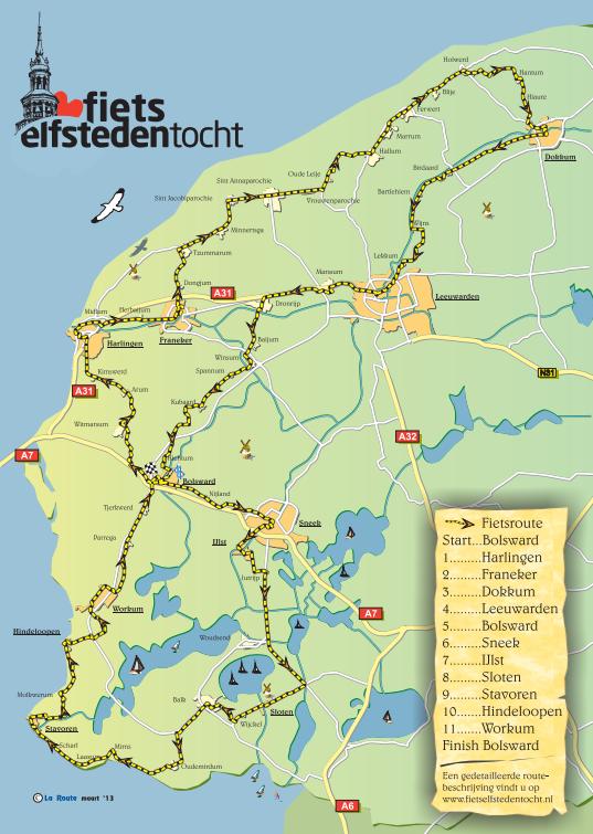 Gezocht: Vrijwilligers bij de  fiets Elfstedentocht op 6 juni a.s.