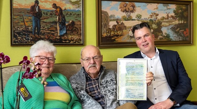 Echtpaar Vellinga 60 jaar getrouwd