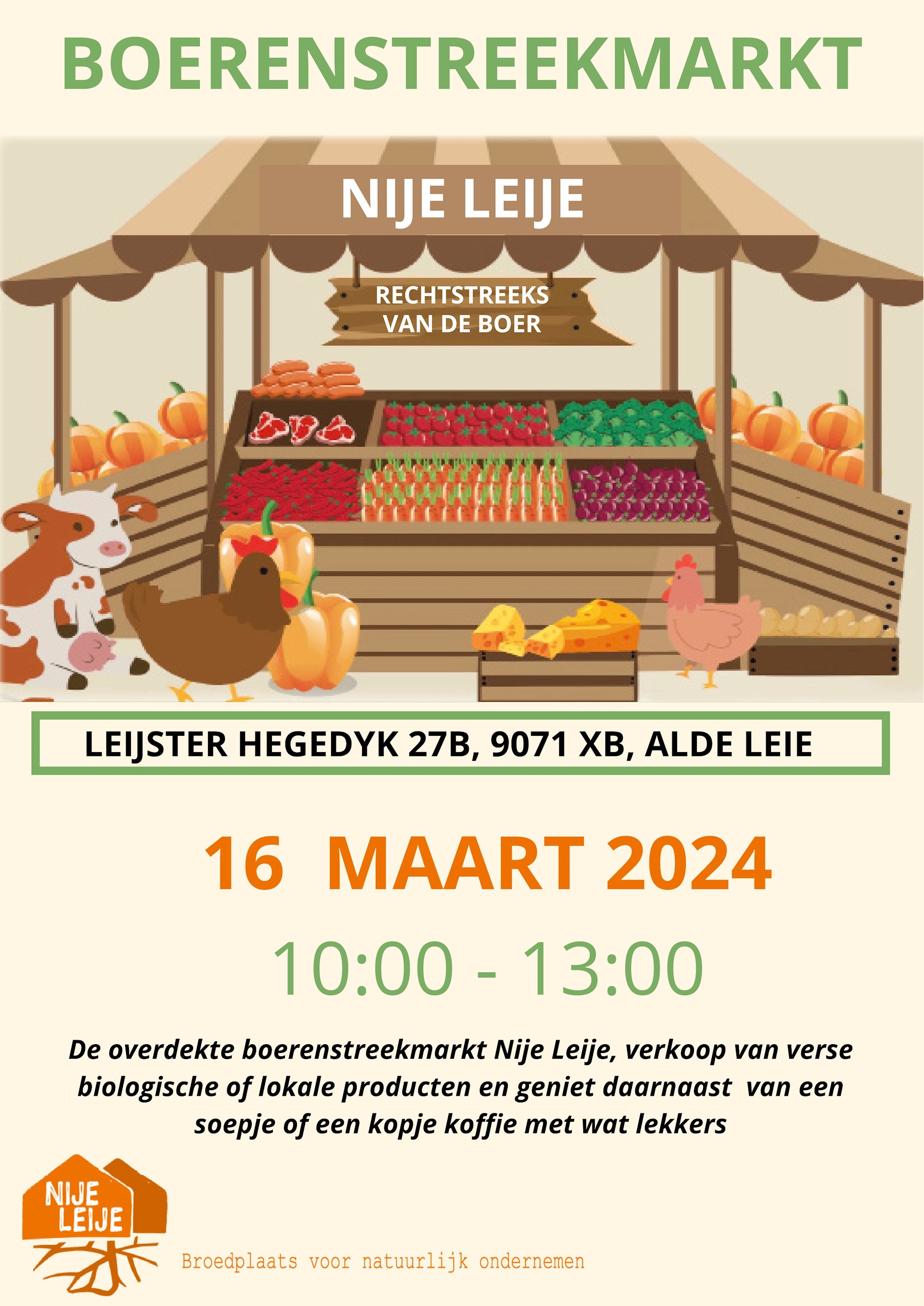Het hele jaar door Boerenstreekmarkt in Alde Leie