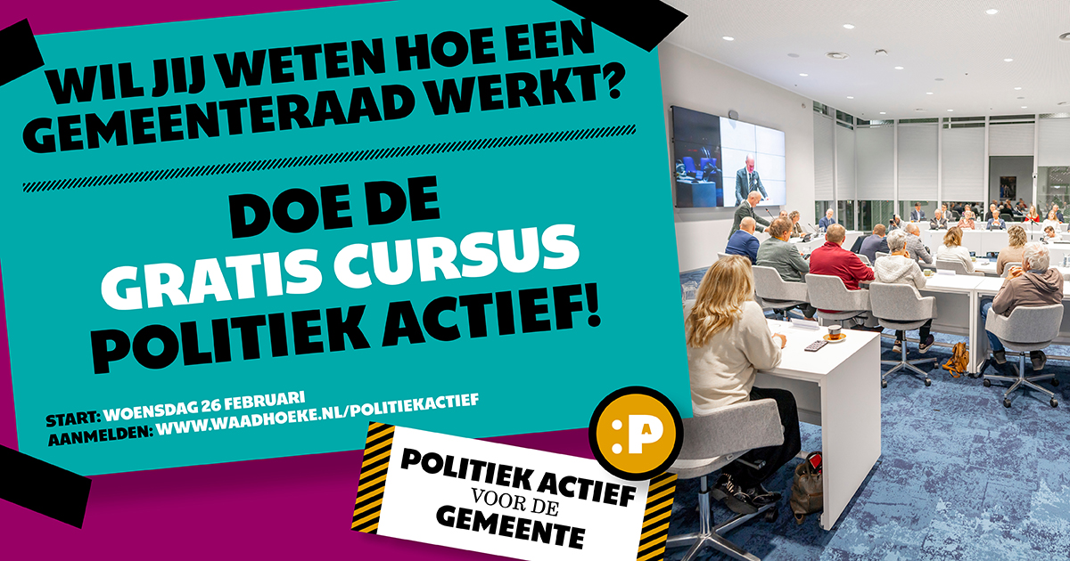 Politiek Actief iets voor jou? Doe mee aan de cursus!